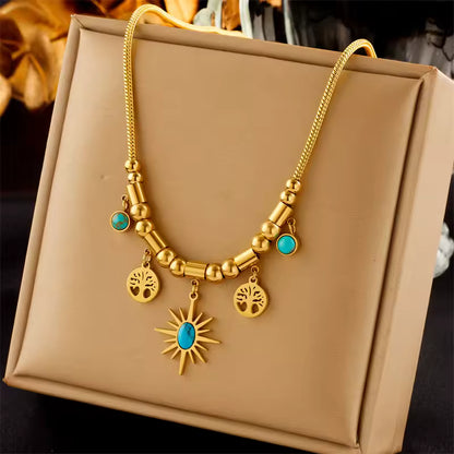 Collar Árbol de la Vida con Piedra Turquesa