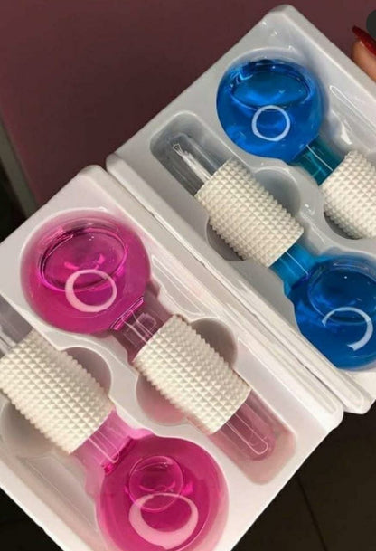 Rodillos Faciales de Hielo – Doble Masaje Refrescante y Reafirmante