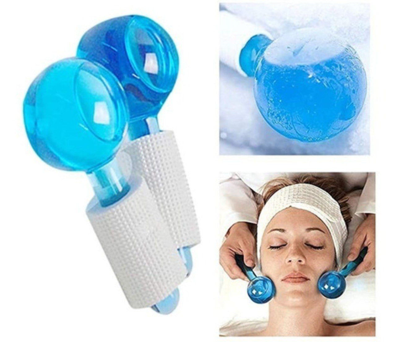 Rodillos Faciales de Hielo – Doble Masaje Refrescante y Reafirmante