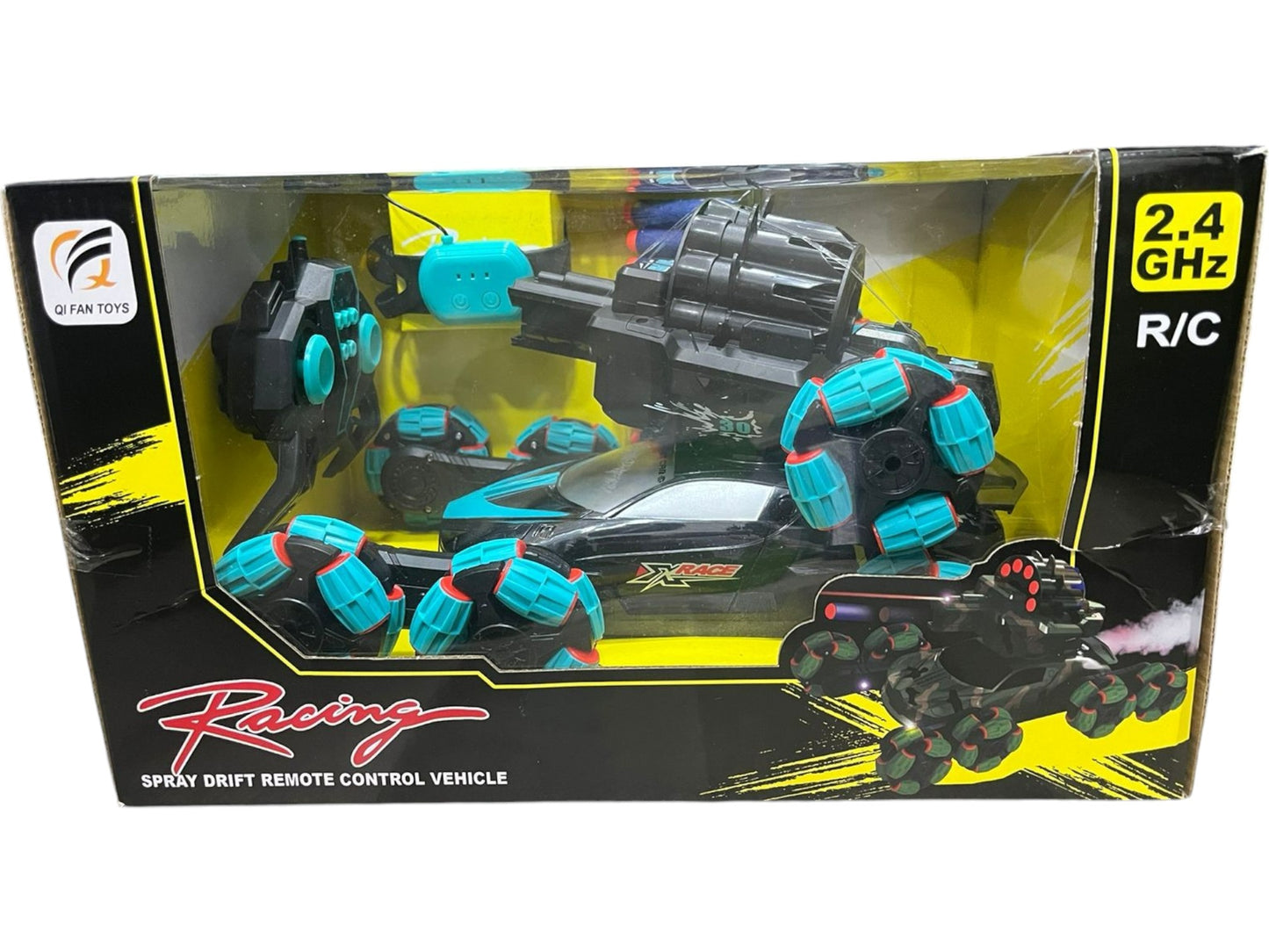 Tanque a control remoto racing – con luces, sonido y lanzador de hidrogel