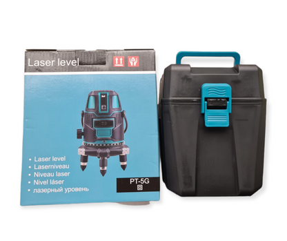 Nivel Láser Verde Profesional 5 Líneas + Trípode y Estuche