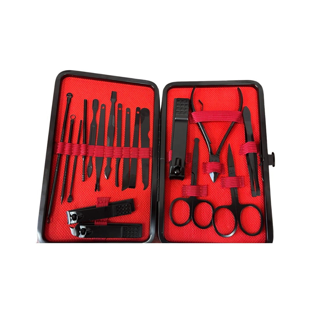Kit Profesional de Manicura y Pedicura 18 Piezas en Estuche