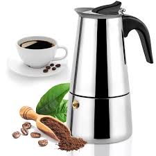 Cafetera Moka Italiana 6 tazas en Acero Inoxidable