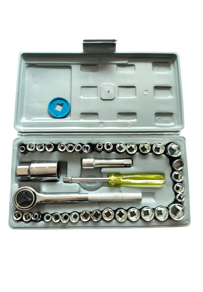Kit de Herramientas 40 Piezas Compacto, Resistente y Listo para Todo