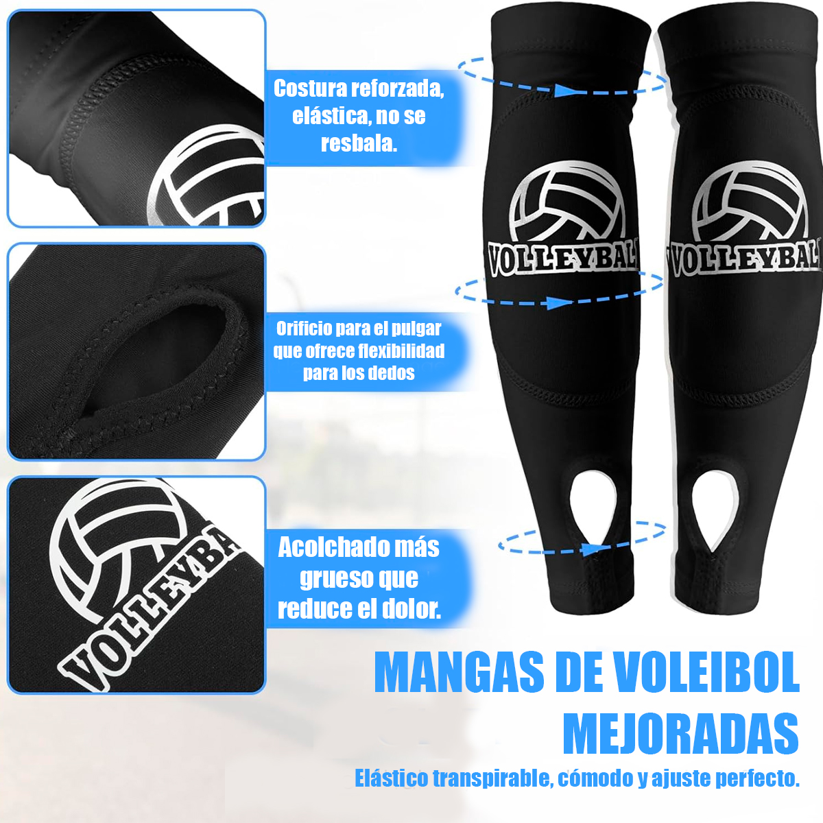 Mangas Acolchadas de Voleibol x2 – Protección y Rendimiento en Cada Juego