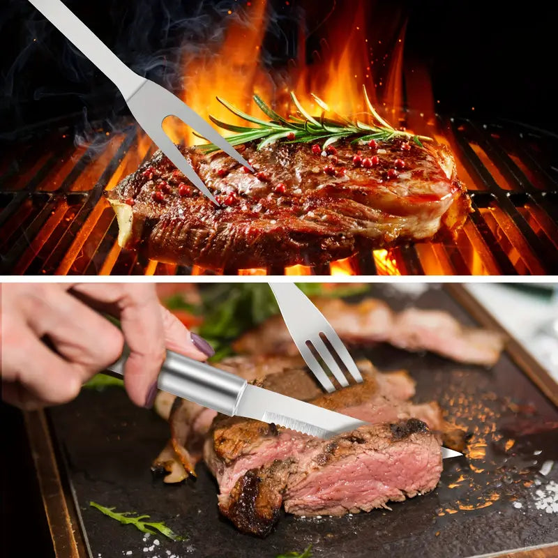 Set de Asado BBQ 15 en 1 – Cocina al aire libre con estilo y precisión