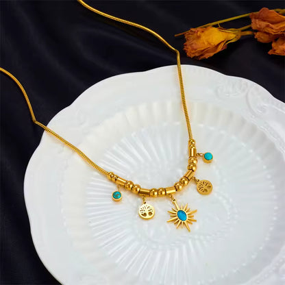 Collar Árbol de la Vida con Piedra Turquesa