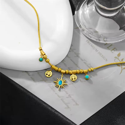 Collar Árbol de la Vida con Piedra Turquesa