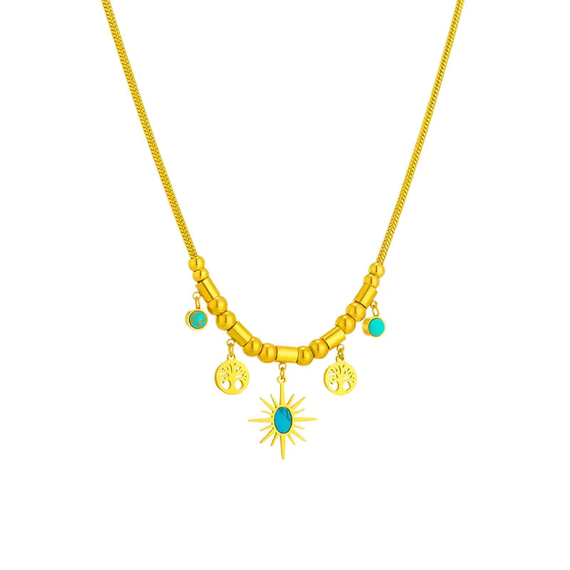Collar Árbol de la Vida con Piedra Turquesa
