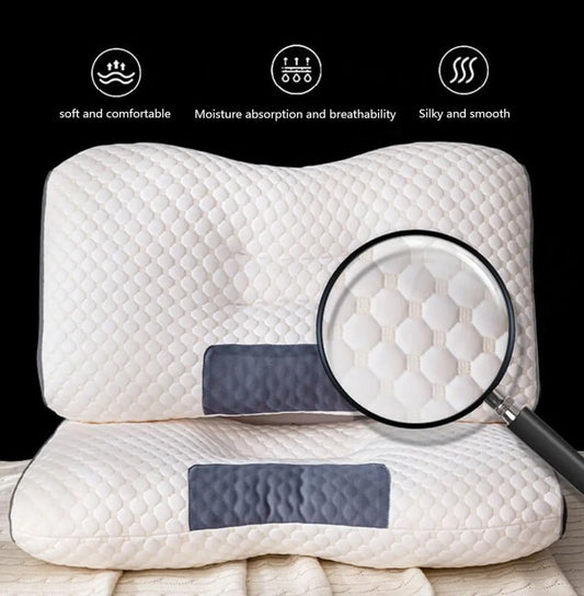 Combo Descanso Total: 2 Almohadas Ergonómicas + Mini Parche Masajeador EMS