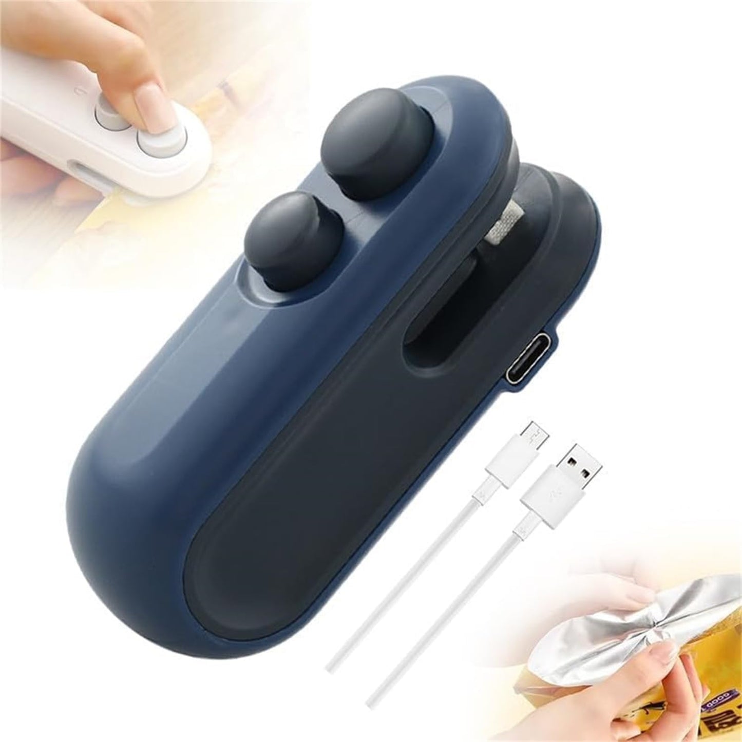 Mini Sellador y Cortador de Bolsas Recargable USB-C