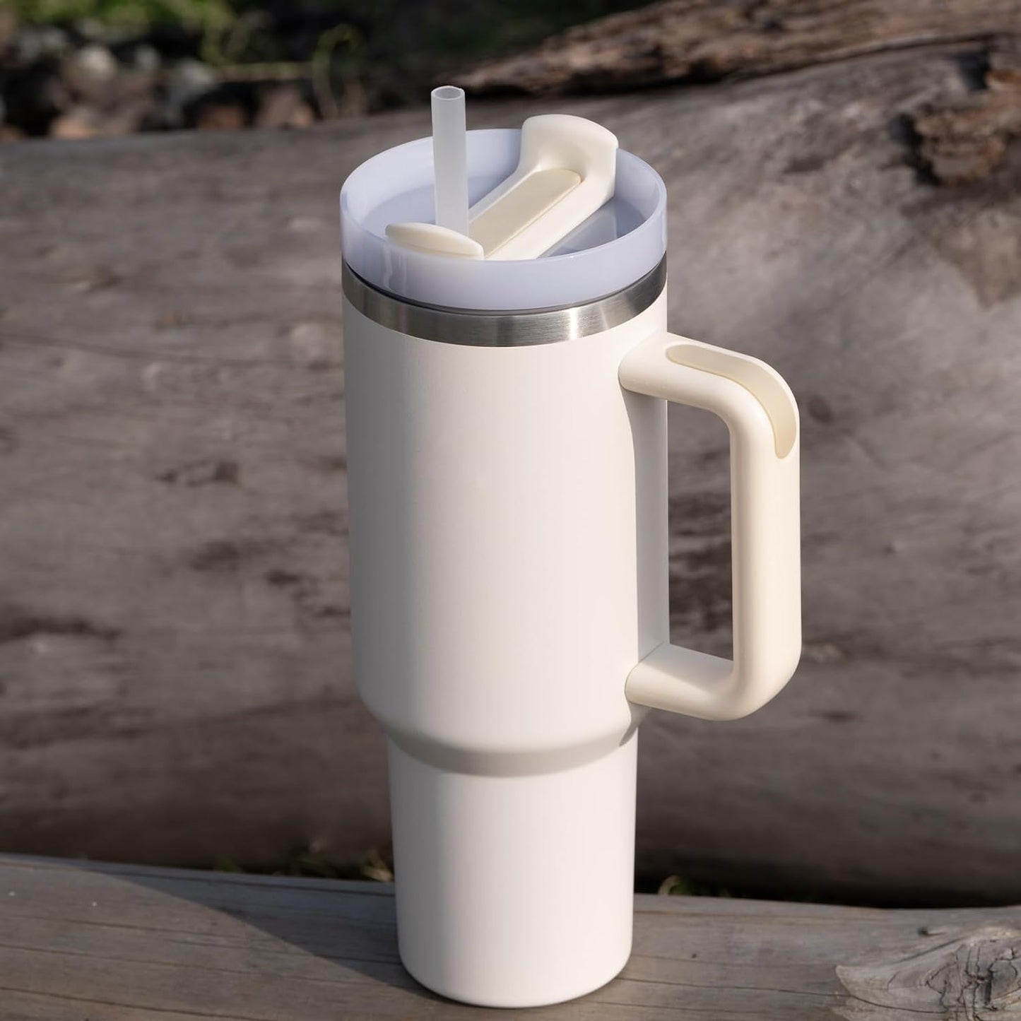 vaso térmico pastel con pitillo – 40 oz, doble pared aislante