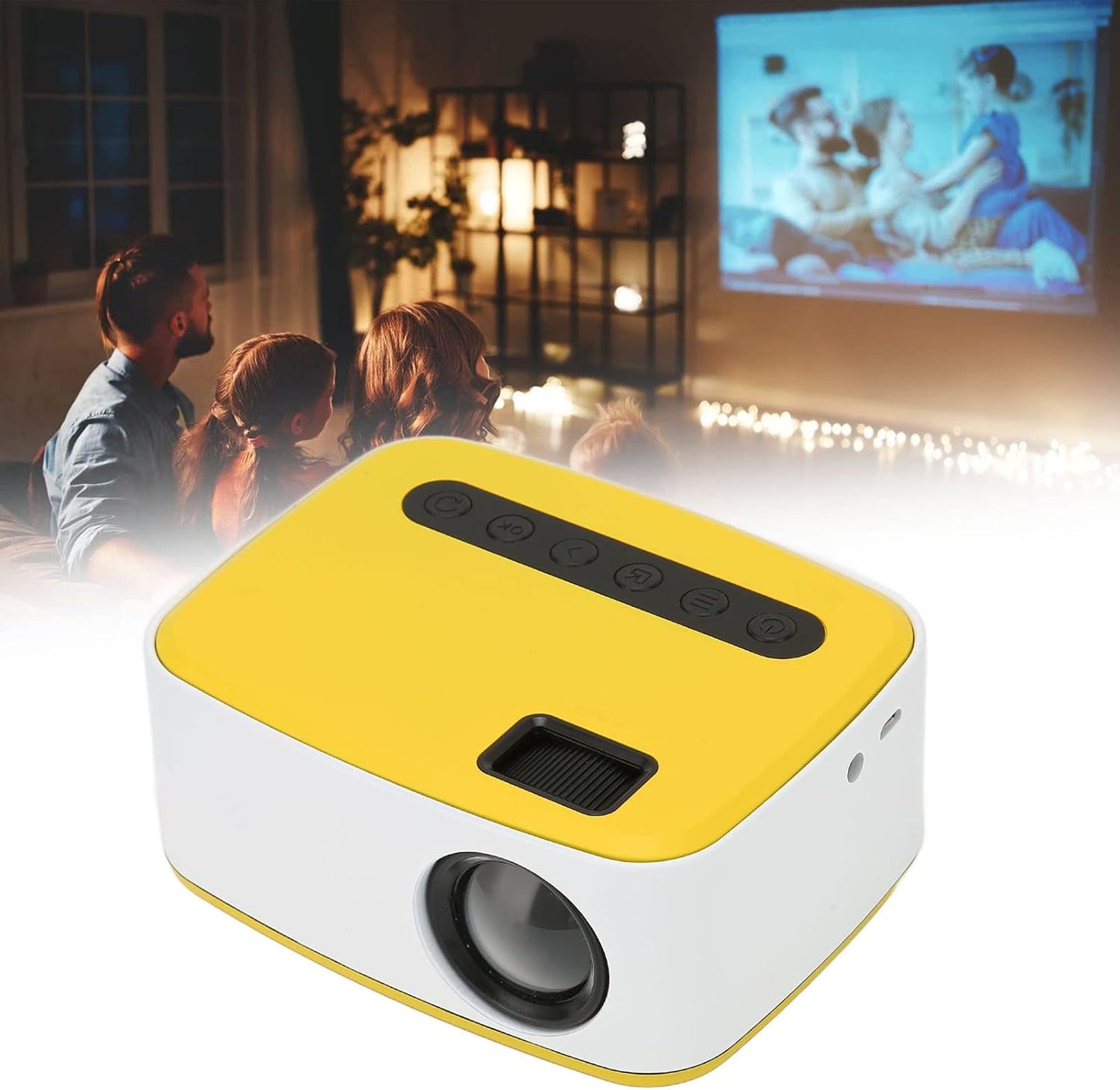 Mini Proyector Portátil WiFi 1080P con Altavoz Integrado