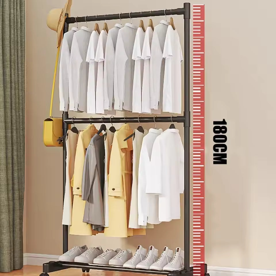 Organizador Doble de Ropa con Estilo Moderno – 1.80x80 cm