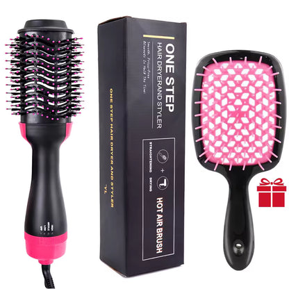 Combo One Step 3 en 1: Cepillo Secador + Plancha Alisadora + Rizadora Profesional