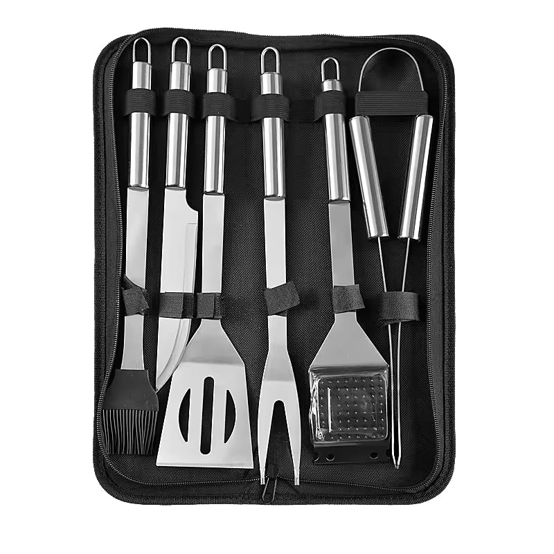 Set de Asado BBQ 15 en 1 – Cocina al aire libre con estilo y precisión