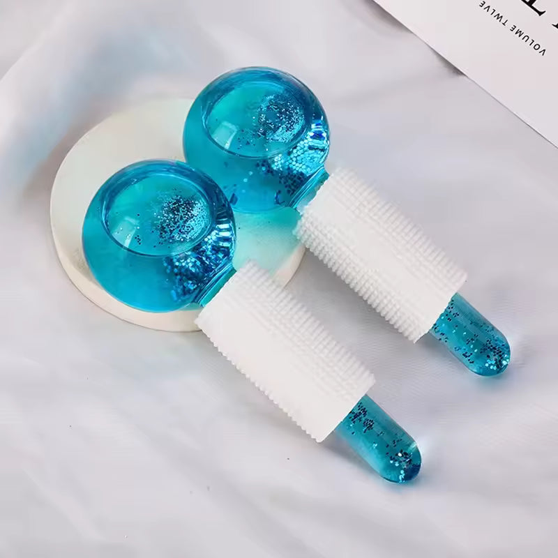 Rodillos Faciales de Hielo – Doble Masaje Refrescante y Reafirmante