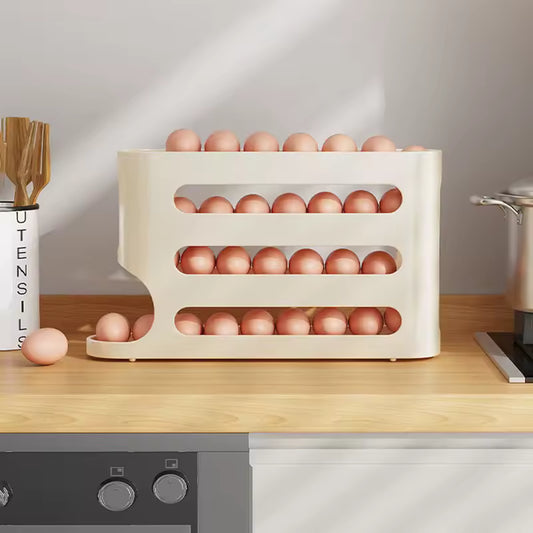 organizador de huevos de 3 niveles apilable – práctico, compacto y versátil