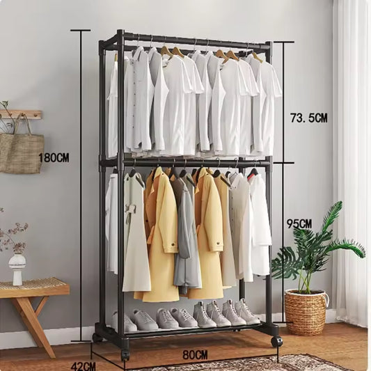 Organizador Doble de Ropa con Estilo Moderno – 1.80x80 cm