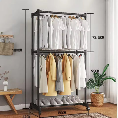 Organizador Doble de Ropa con Estilo Moderno – 1.80x80 cm