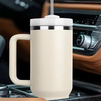 vaso térmico pastel con pitillo – 40 oz, doble pared aislante